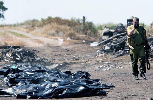 Die Absturzstelle von Flug MH17 im Osten der Ukraine. Foto: EPA