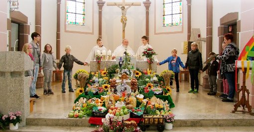 In St. Johann Baptist wurde ein Familiengottesdienst mit Erntedank gefeiert. Foto: Reichert Foto: Schwarzwälder-Bote