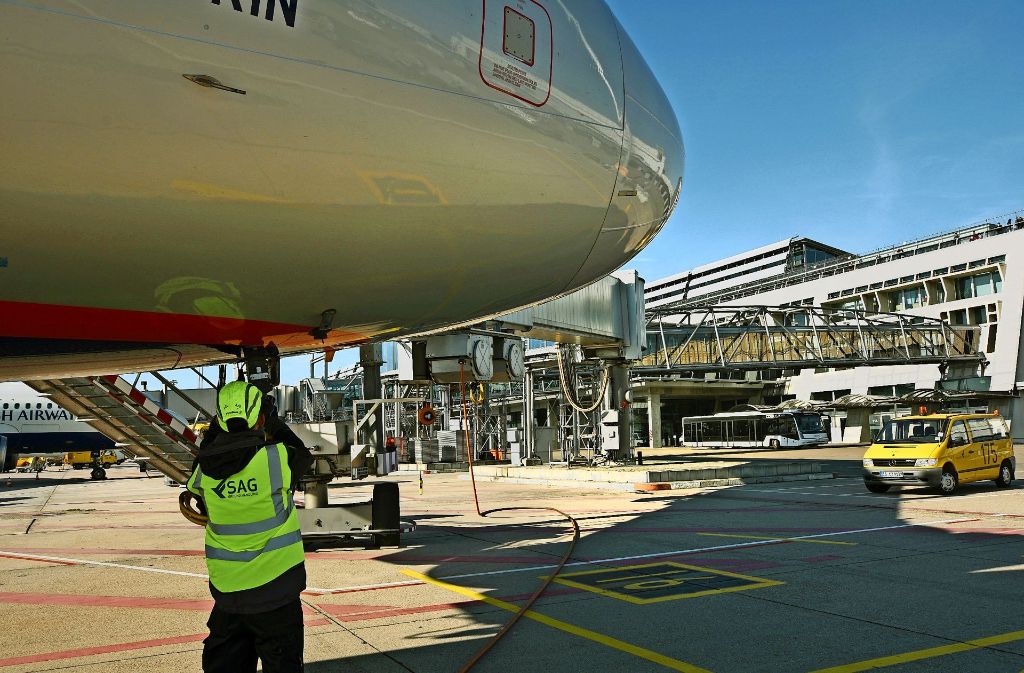 Neuer Akteur auf dem Vorfeld: Für die SAG arbeiten  rund 200 frühere Mitarbeiter der Flughafen-Muttergesellschaft. Foto: Flughafen Stuttgart