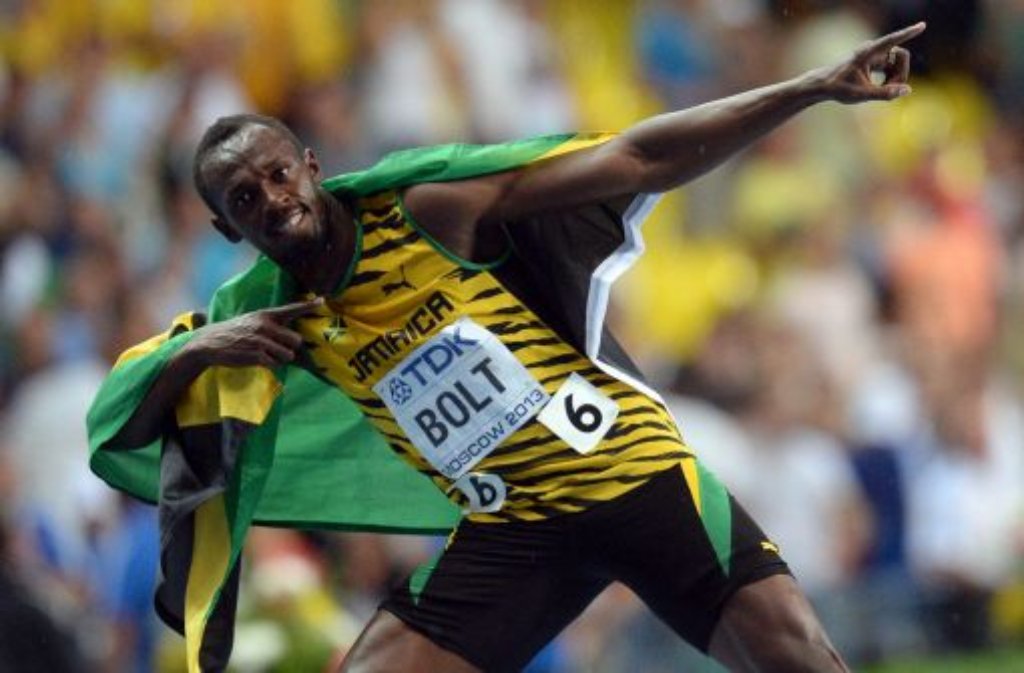 Es war kein Sieg wie sonst in den vergangenen Jahren für Usain Bolt: Der Superstar wurde zuletzt immer offener des Dopings verdächtigt und wirkte in Moskau auch ungewohnt angespannt. Trotzdem holte er sich nach einer starken Leistung den WM-Titel über 100 Meter zurück. Foto: dpa