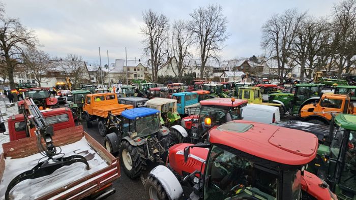 Hunderte Traktoren rollen im Zollernalbkreis