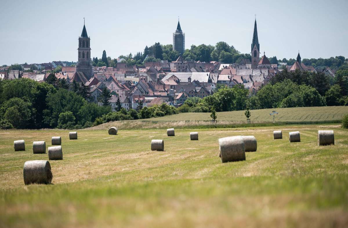 Rund 40 Prozent der Fläche in Baden-Württemberg werden für die Landwirtschaft genutzt, wie etwa dieses Feld vor Rottweil. (Archivbild) Foto: IMAGO/Silas Stein/IMAGO/Silas Stein