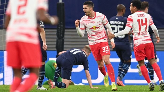 RB Leipzig siegt gegen Manchester City und kommt in die Europa League