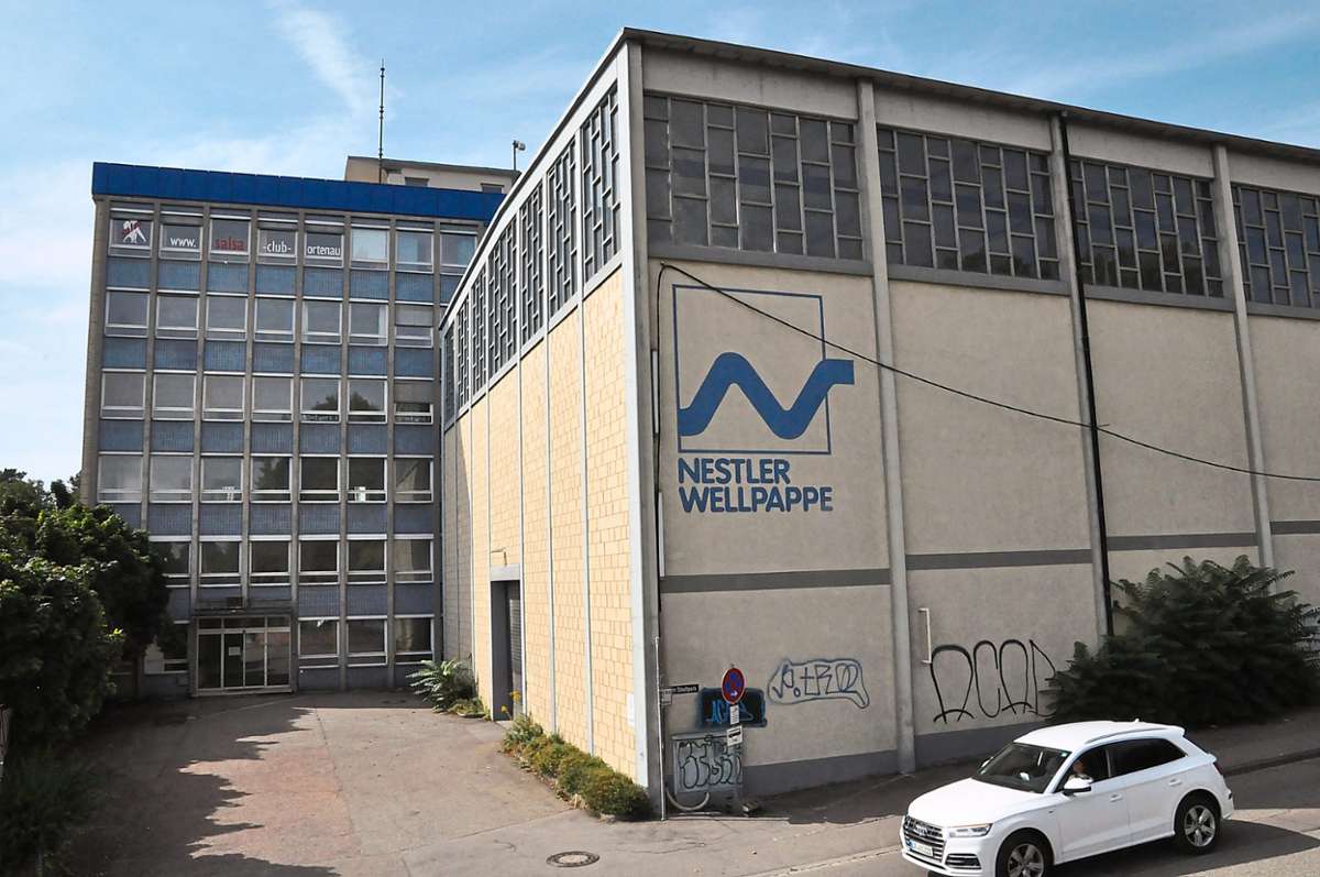 Der Büroturm und die früheren Fabrikhallen von Nestler-Wellpappe sollen 2021 abgerissen werden.