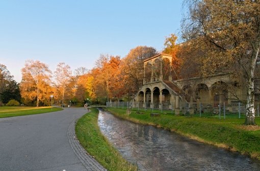 Der Nesenbach in Stuttgarts Stadtbild: Hier an der Lusthausruine im Schlossgarten – klicken Sie sich durch unsere Bildergalerie. Foto: Ostertag