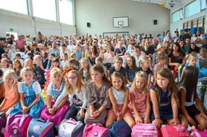 66 Mädchen und Jungen erlebten in der Grund- und Werkrealschule ihren ersten Schultag.  Foto: Kaletta Foto: Schwarzwälder Bote