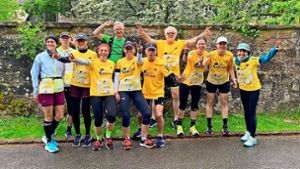 14 Läufer schaffen 170 Kilometer für den guten Zweck