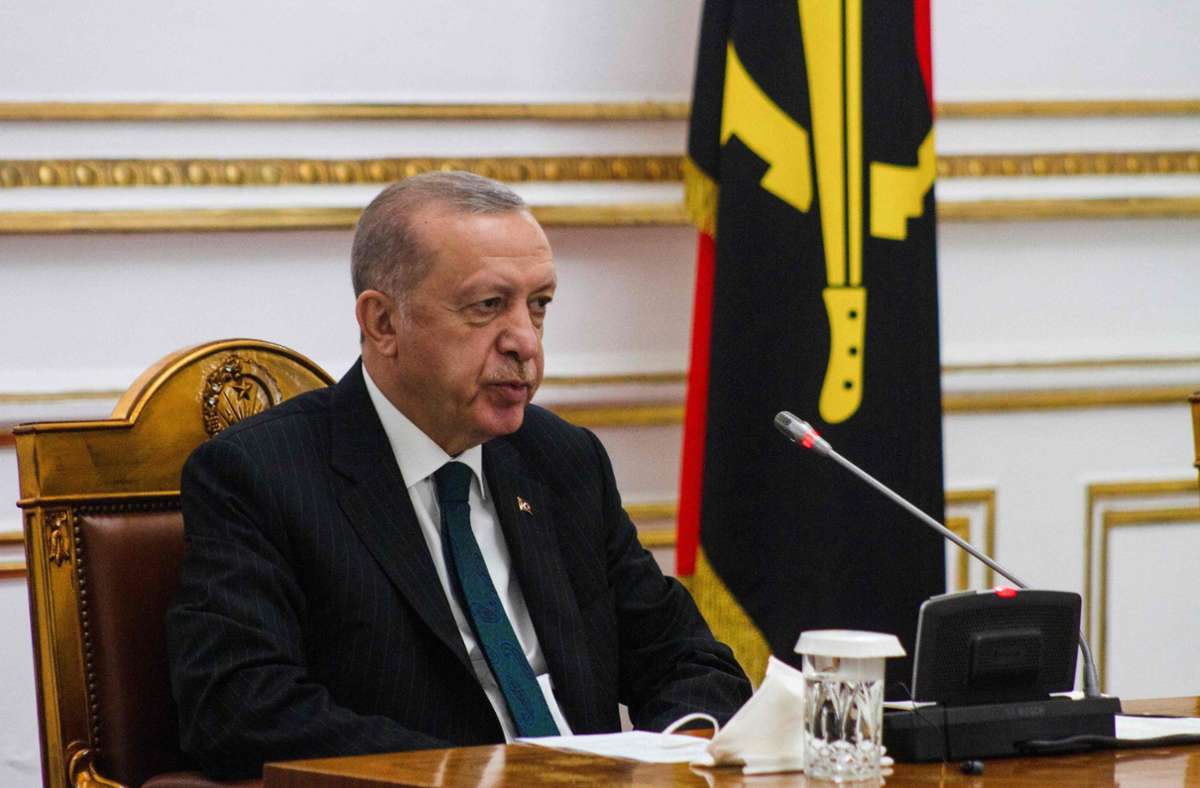 Der türkische Staatspräsident Recep Tayyip Erdogan während eines Auslandsaufenthaltes im Oktober. Foto: AFP/OSVALDO SILVA