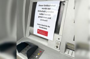 Geldautomat vorsorglich entleert: Panzerknacker: Sparkasse geht im Lahrer Fachmarktzentrum auf Nummer sicher