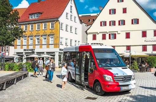 Noch fährt der Citybus durch die Innenstadt. Er hält unter anderem am Vorstadtplatz – oder auf Zuruf.  Foto: Thomas Fritsch