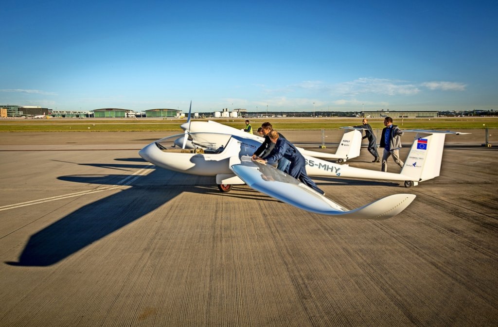 Am Stuttgarter Flughafen startete das Brennstoffflugzeug erstmals. Foto: Lichtgut/Piechowski