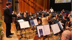 Die Musiker der „Harmonie“ Schapbach bei ihrem zweiten Jahreskonzert mit Dirigent Markus Sauer Foto: Wilfried Weis