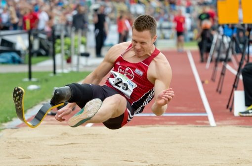 Markus Rehm bei der Leichtathletik-Meisterschaft in Ulm. Foto: dpa