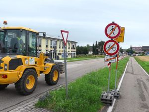 Der zweite Bauabschnitt auf der Bundesstraße 3, die durch Friesenheim führt, hat am Montag begonnen. Verkehrsteilnehmer von Offenburg kommend müssen eine Umleitung in Kauf nehmen. Foto: Bohnert-Seidel