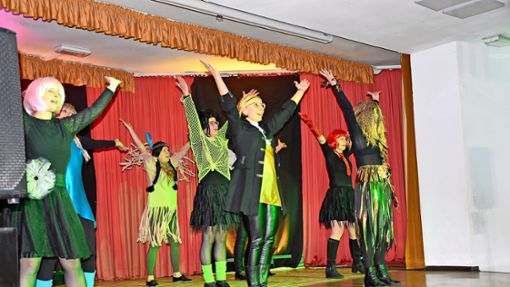 In den Kostümen früherer Auftritte wirbeln die Tanzfrauen der Frauengemeinschaft Niedereschach  über die Bühne. Foto: Albert Bantle