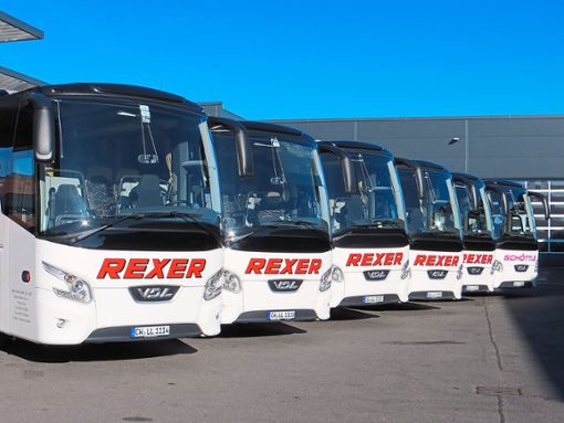 Die sechs Reisebusse werden nach und nach verkauft. Foto: Rexer Reisen GmbH