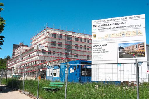 Der Krankenhaus-Teilneubau in Freudenstadt macht weiter Fortschritte.  Foto: Rath