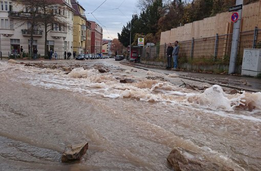 Ein Wasserrohrbruch im Stuttgarter Osten war am Wochenende nur einer von vielen. Foto: Fotoagentur-Stuttgart Andreas Rosar
