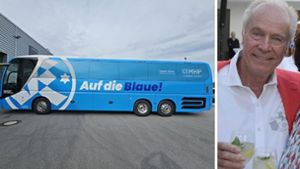 Der neue Mannschaftsbus der Stuttgarter Kickers, spendiert von Gönner und Aufsichtsratsmitglied Günter Daiss Foto: privat/pr