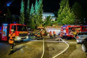 Die Feuerwehrleute konnten die Flammen in Gültlingen löschen. Foto: Kreisfeuerwehrverband Calw e.V.