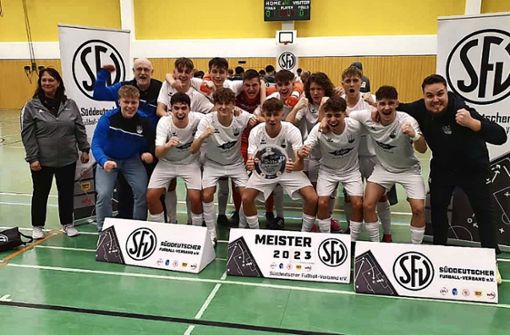 Die A-Junioren des TuS Ergenzingen sind Süddeutscher Futsal-Meister. Foto: Volker Haag