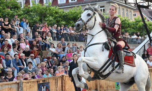 Eine Prinzessin im Einklang mit ihrem Pferd: Schon die Turnierprobe wurde zum Publikumsmagnet.  Foto: Maria Hopp