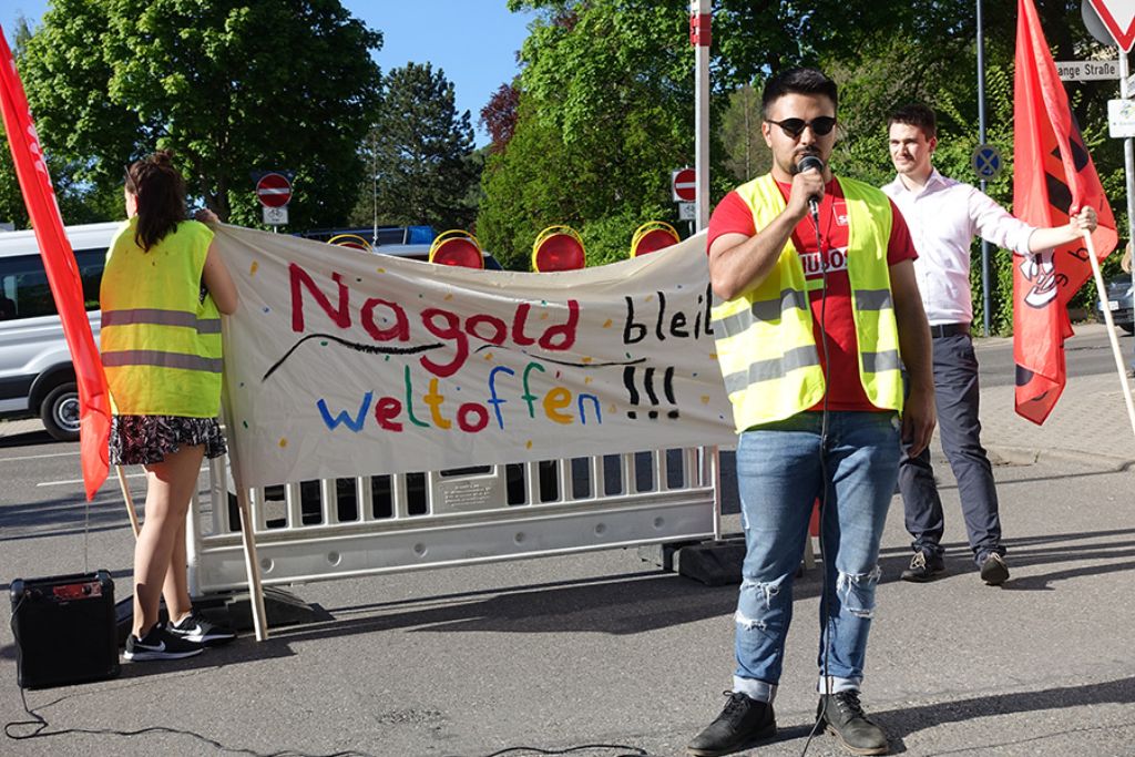 Jusos haben in Nagold gegen die Afd demonstriert.