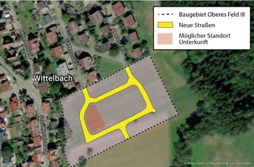 Der geplante Standort für die neue Flüchtlingsunterkunft in Wittelbach Foto: LZ