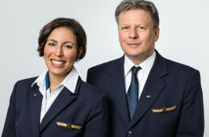 Pilotenvertreter mit großer Erfahrung als Flugzeugführer: Leila Belaasri und Stefan Herth. Foto: Sarah Kastner/Vereinigung Cockpit