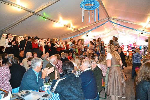 Gute Stimmung herrschte am Wochenende beim zehnten Oktoberfest der Stadtmusik Schramberg. Foto: Kiolbassa Foto: Schwarzwälder-Bote