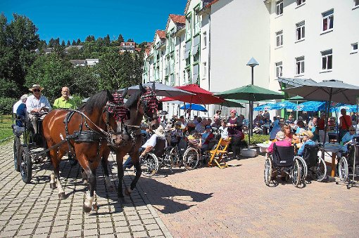 Der beliebteste Programmpunkt beim Sommerfest des Luisenhofs seit Jahren ist die Kutschfahrt durch Vöhrenbach, die Plätze waren immer wieder sofort besetzt. Foto: Heimpel Foto: Schwarzwälder-Bote