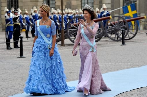 Schwedens Königin Silvia mit ihrer Tochter Madeleine. Foto: dpa