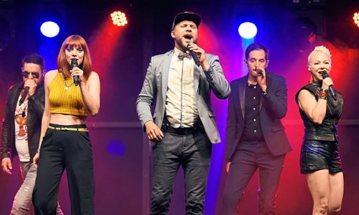 Vocal Legends: Das Berliner A-cappella-Ensemble OnAir präsentiert Hits großer Stimmen der Rock- und Pop-Geschichte in anspruchsvollen Arrangements. Foto: Nädele/Schnekenburger