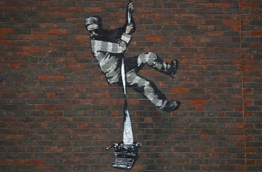 Das Wandgemälde des Street-Art-Künstlers  Banksy Foto: AFP/Ben Stansall