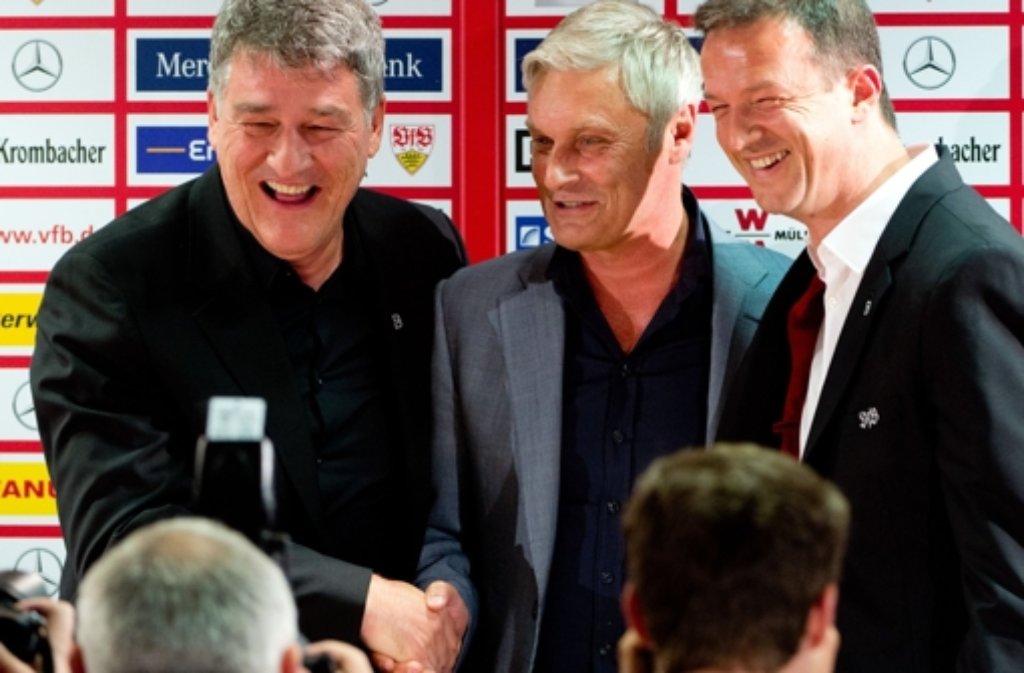 30. Juni 2014: Der letzte VfB-Meistercoach Armin Veh wird offiziell als neuer Coach vorgestellt. „Man muss in diesem stolzen Club wieder Freude haben“, sagt er. „Aber ich bin auch kein Zauberer.“