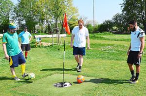Beim Fußballgolf im Soccerpark Ortenau bei Dundenheim muss das Runde ins Runde. Foto: Bühler (Archiv)