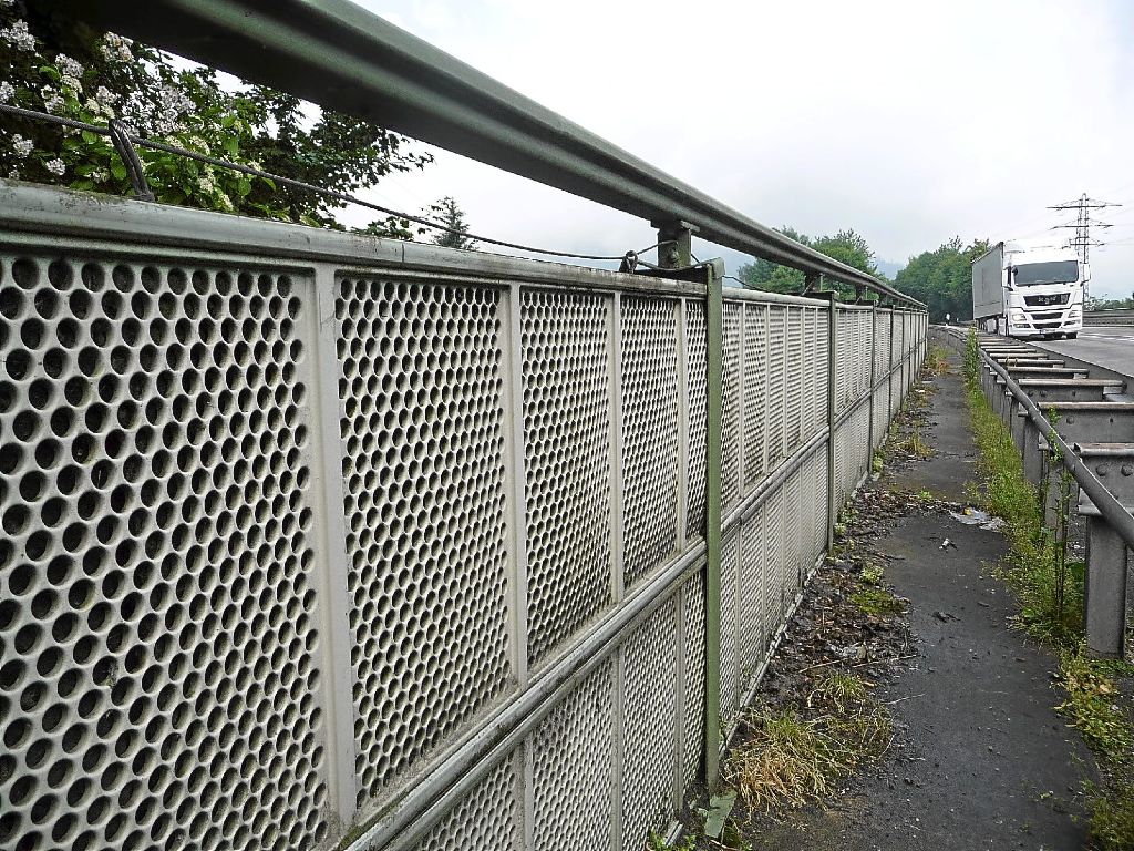 Lärmschutzmaßnahmen sollen an der Brücke zum Mittelgrün hin installiert werden. Foto: lr