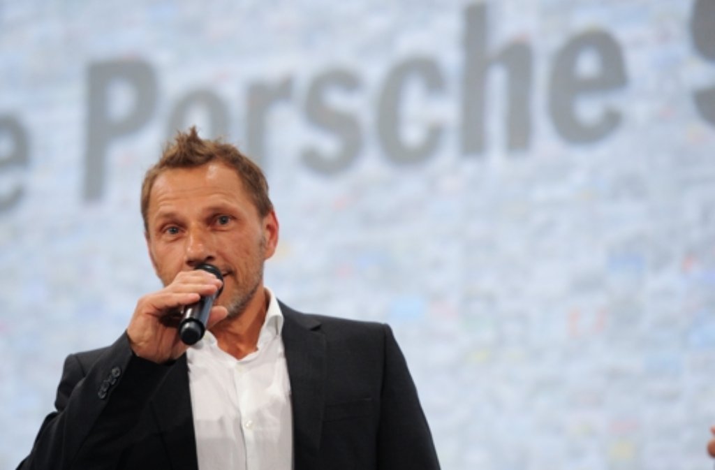 Schauspieler Richy Müller bei der Vernissage zu „50 Jahre Porsche 911“ im Porsche-Museum