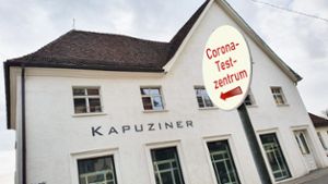 Das Deutsche Rote Kreuz bietet ab Montag, 8. März,  kostenlose Tests im Sonnensaal des Kapuziners an.  Foto: Otto / Montage: Kleinau
