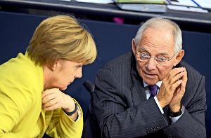 Bundeskanzlerin Angela Merkel und Finanzminister Wolfgang Schäuble (beide CDU) Foto: dpa