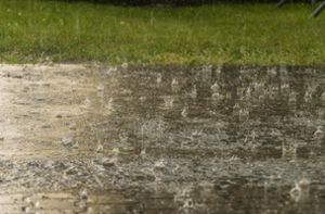 Regentropfen prasselt auf die Erde. Starkregen war in der jüngsten Gemeinderatssitzung in Vöhrenbach Thema. Foto: Benfe – Pixabay
