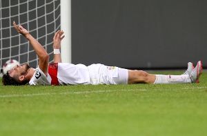Kein Sieg für den VfB II: Borys Tashchy  am Boden. Foto: Baumann