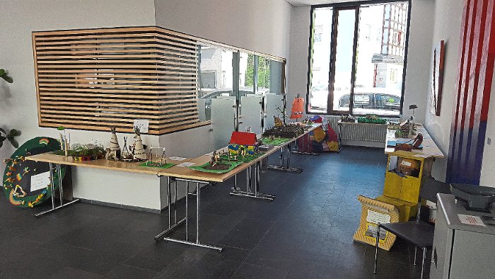 Kiga-Baustelle: Modelle werden ausgestellt