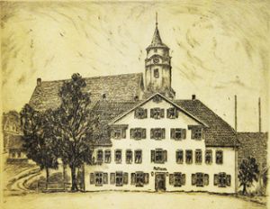 Lang, lang ist’s her: So sah das alte Meßstetter Rathaus aus. Foto: Schwarzwälder Bote