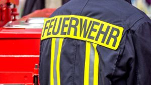 Feuerwehr löscht brennendes Gebüsch bei  Mönchweiler