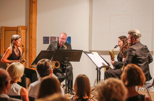 Das Quartett begeisterte die Gäste in der voll besetzten Kunsthalle in Altdorf. Foto: Friedemann