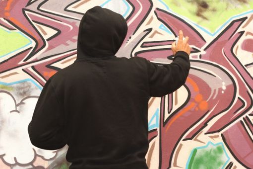 Ein Sprayer tobt sich an einer Wand auf: Wegen illegaler Bilder muss ein Balinger Strafe zahlen.  Foto: © gradt-stock.adobe.com