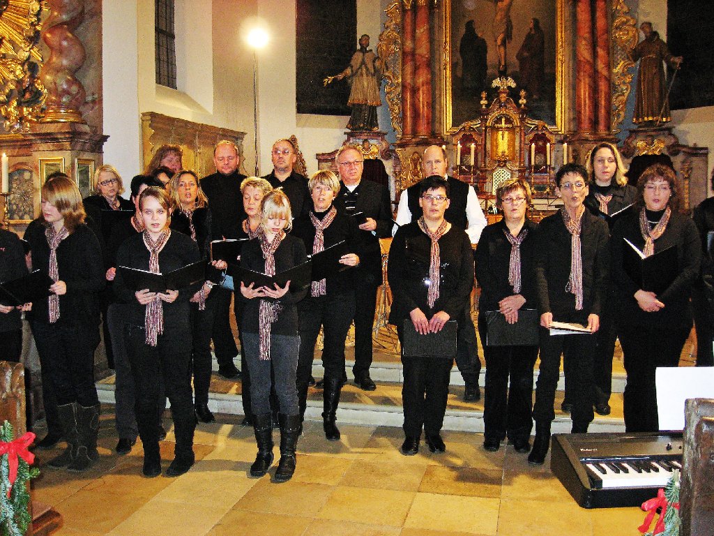 Auch Chormusik stand auf dem Programm des Kirchenkonzertes, das der Musikverein Harthausen veranstaltete. Foto: Klein Foto: Schwarzwälder-Bote