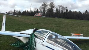 Unfall: Segelflieger legt Bruchlandung hin