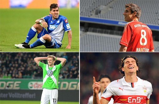 Firmino, Martinez, Gomez und Schürrle (von links oben im Uhrzeigersinn) sind vier der teuersten Transfers der Bundesliga-Geschichte. In unserer Bildergalerie stellen wir die Top Ten vor.  Foto: dpa/Getty Images/SIR-Montage